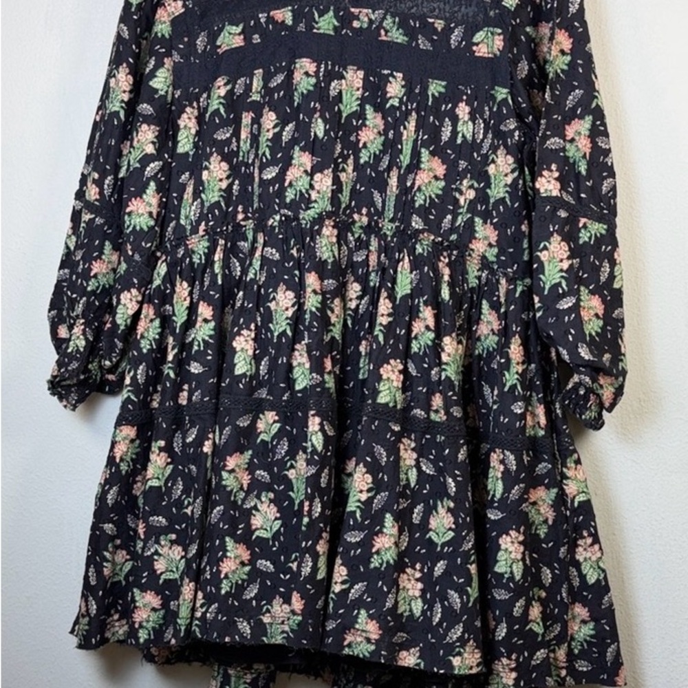 Pilcro Black Floral Mini Dress